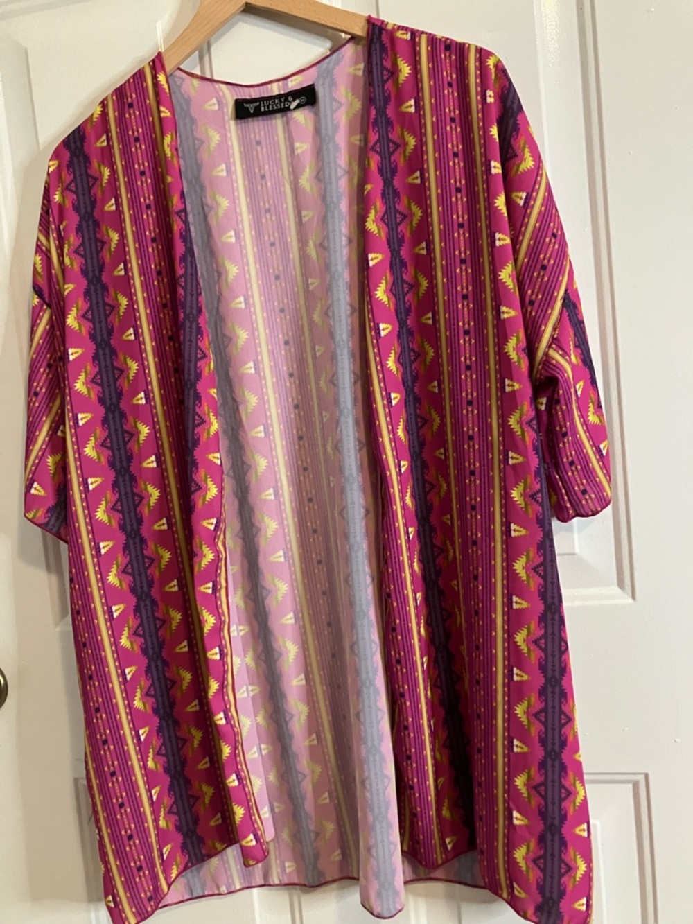 Lucky & Blessed-open front kimono/cardigan